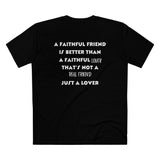 Men's Staple Short Sleeve Back Print-Faithful Friend