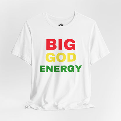 BIG GOD ENERGY Graphic Tee – Bold Green & Yellow Faith T-Shirt