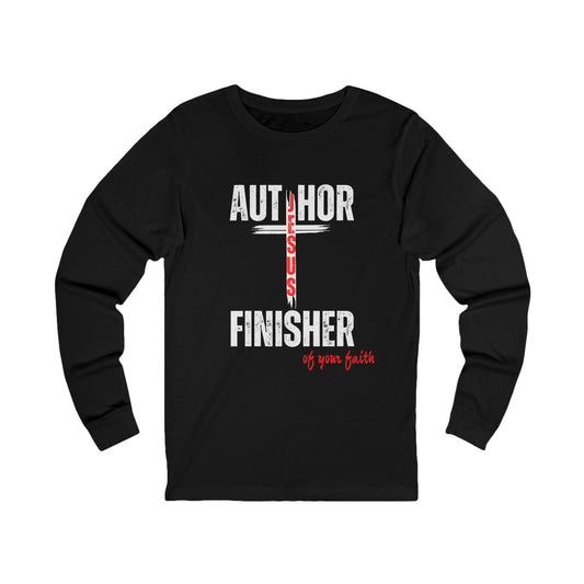 Unisex Jersey Long Sleeve-JESUS-AUTHOR & FINISHER of your faith