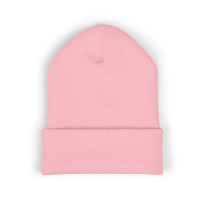 Classic Cuffed Beanie with Embroidered Logo - Cozy Winter Accessory