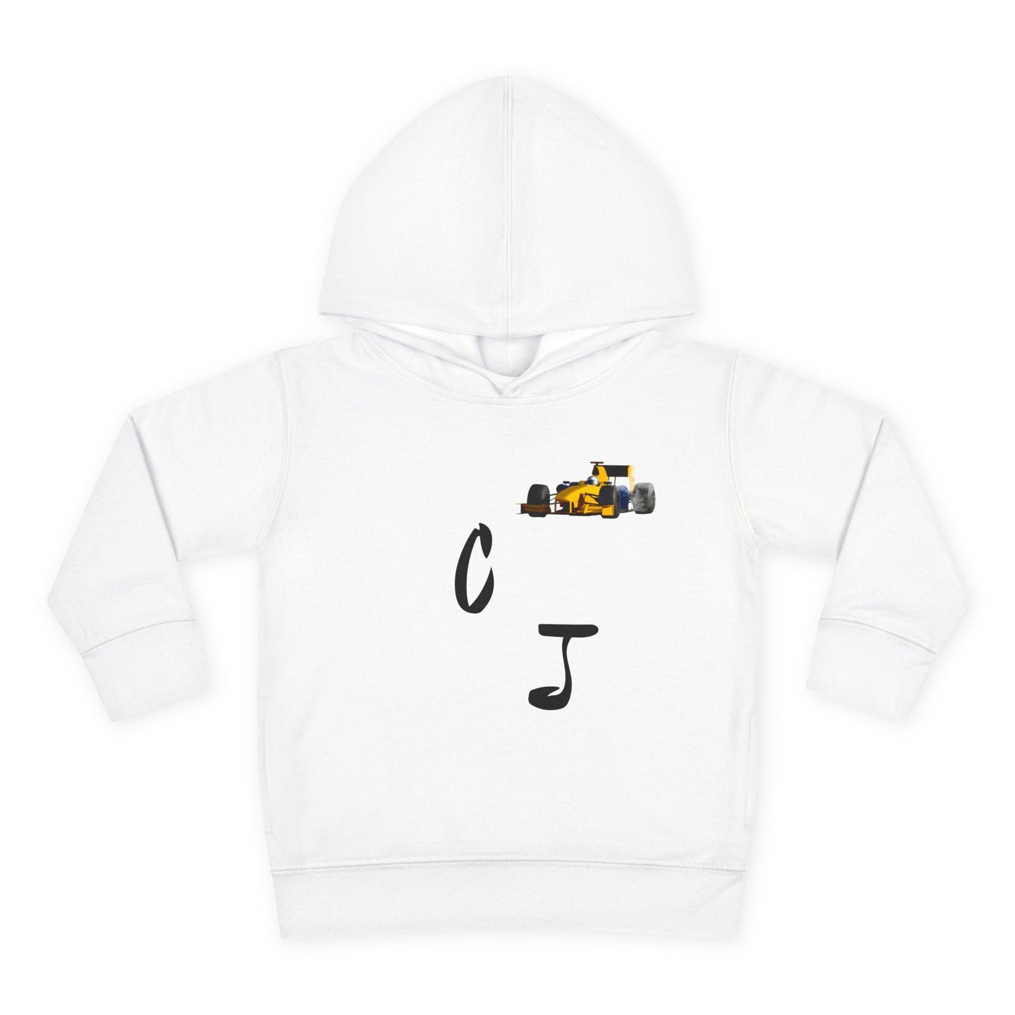 Toddler Hoodie — 'Christian Jordan 04' Pullover Fleece with Race Track Graphic