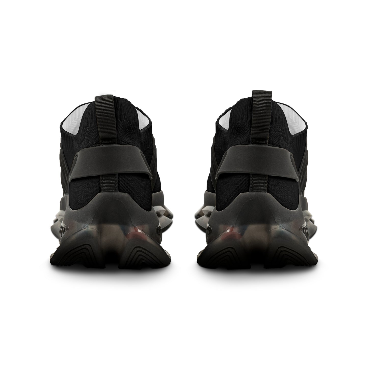Men's Mesh Sneakers Black/Black Soles-MyPoetteez Logo