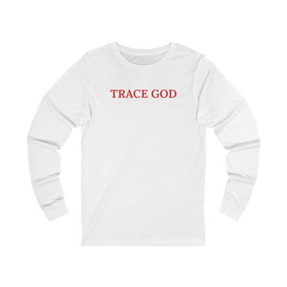 Trace God Long Sleeve Tee — Minimalist Religious Graphic Shirt