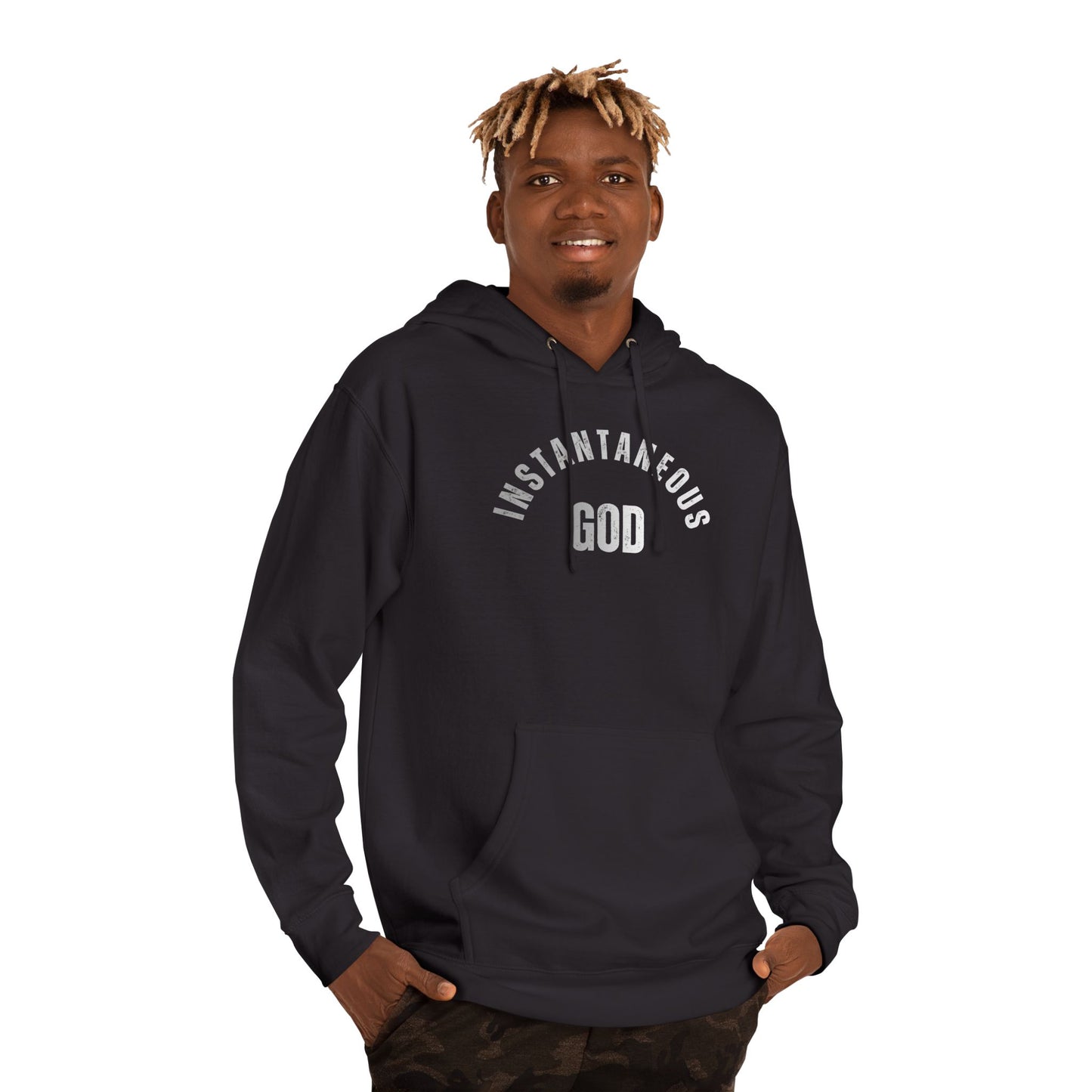 MINT Classic Hoodie - "INSTANTANEOUS GOD" Minimal Pullover for Custom Printing
