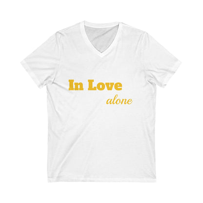 Unisex Jersey Short Sleeve V-Neck Tee-In Love alone
