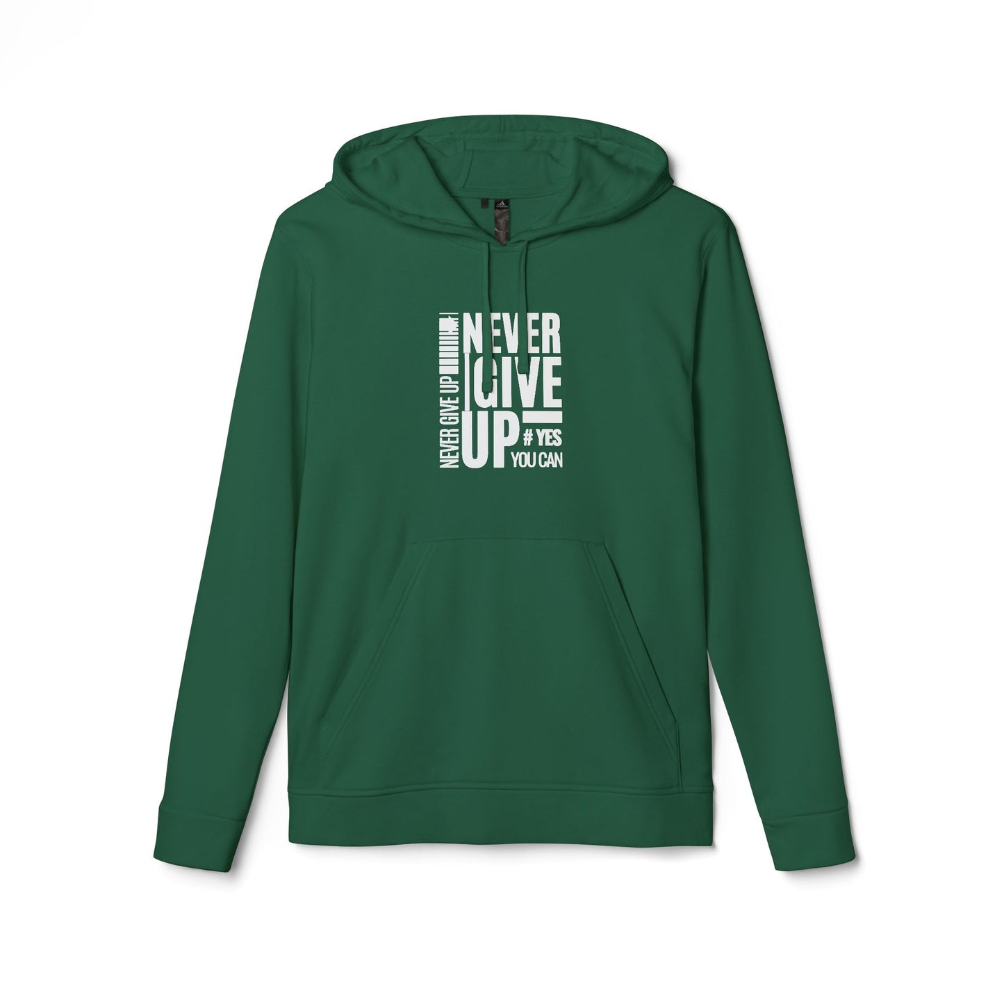 adidas Unisex Fleece Hoodie-NEVER GIVE UP