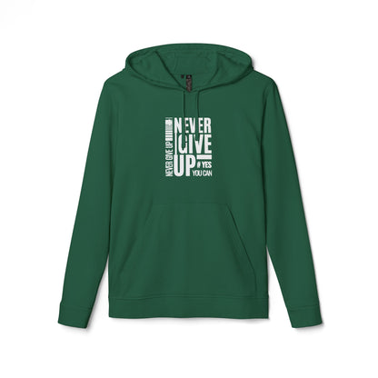 adidas Unisex Fleece Hoodie-NEVER GIVE UP