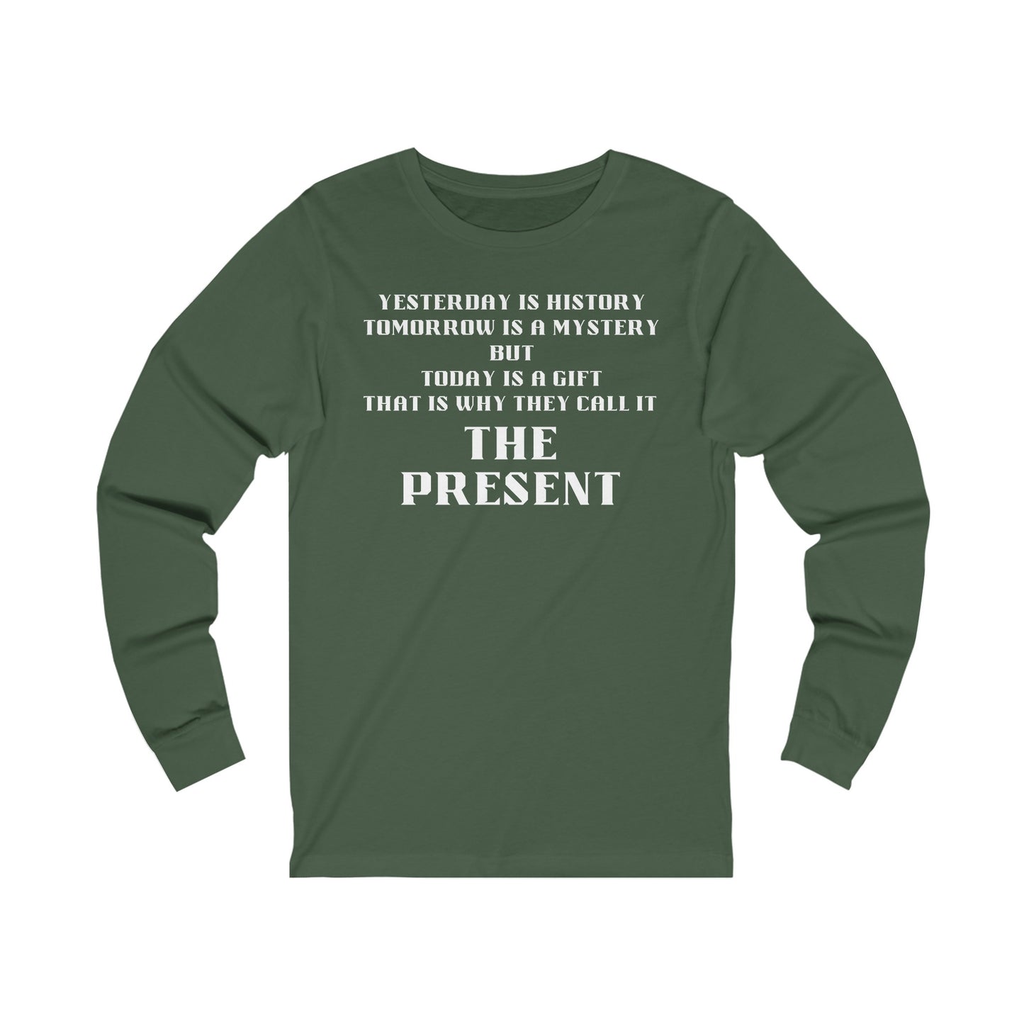 Unisex Jersey Long Sleeve-History-Mystery-The Present