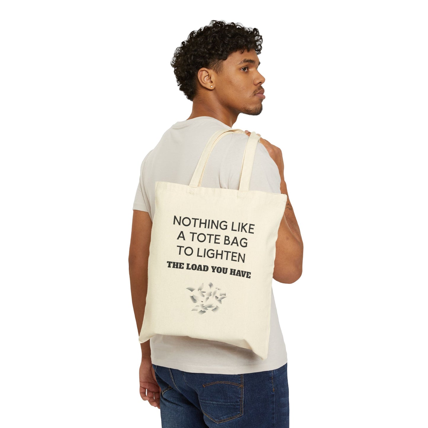 Motivational Cotton Canvas Tote Bag - Perfect for Poets & Writers