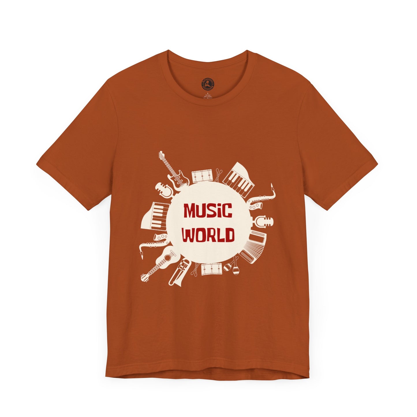 Music World Unisex Short Sleeve Tee - Perfect for Musicians & Music Lovers