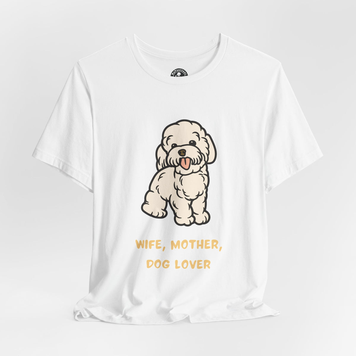 AI MODEL Wife, Mother, Dog Lover —Cute Puppy Graphic Tee for Dog Moms