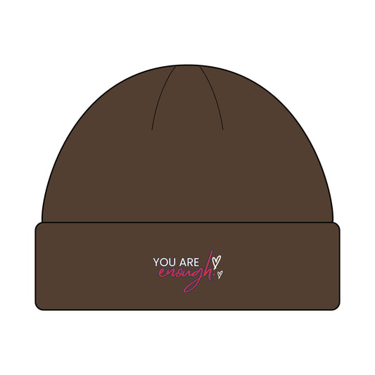 Cozy Cuff Beanie for Outdoors | MyPoetteez Logo Knit Hat