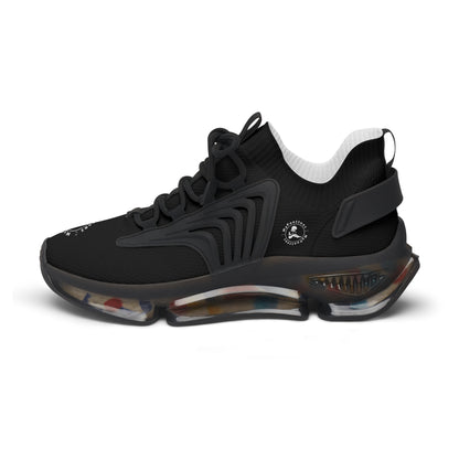 Women's Mesh Sneakers Black/Black Soles-MyPoetteez Logo