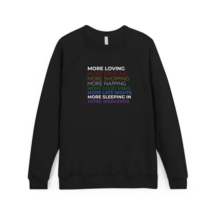 AI MODEL "MORE LOVING, MORE NAPPING, MORE GOOD VIBES" Cozy Pullover