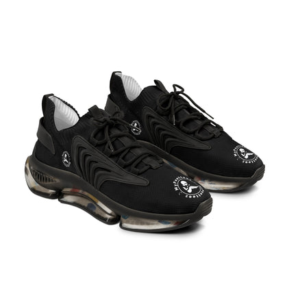 Men's Mesh Sneakers Black/Black Soles-MyPoetteez Logo