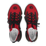 Women's Mesh Sneakers Dark Red/Black Soles-MyPoetteez Logo