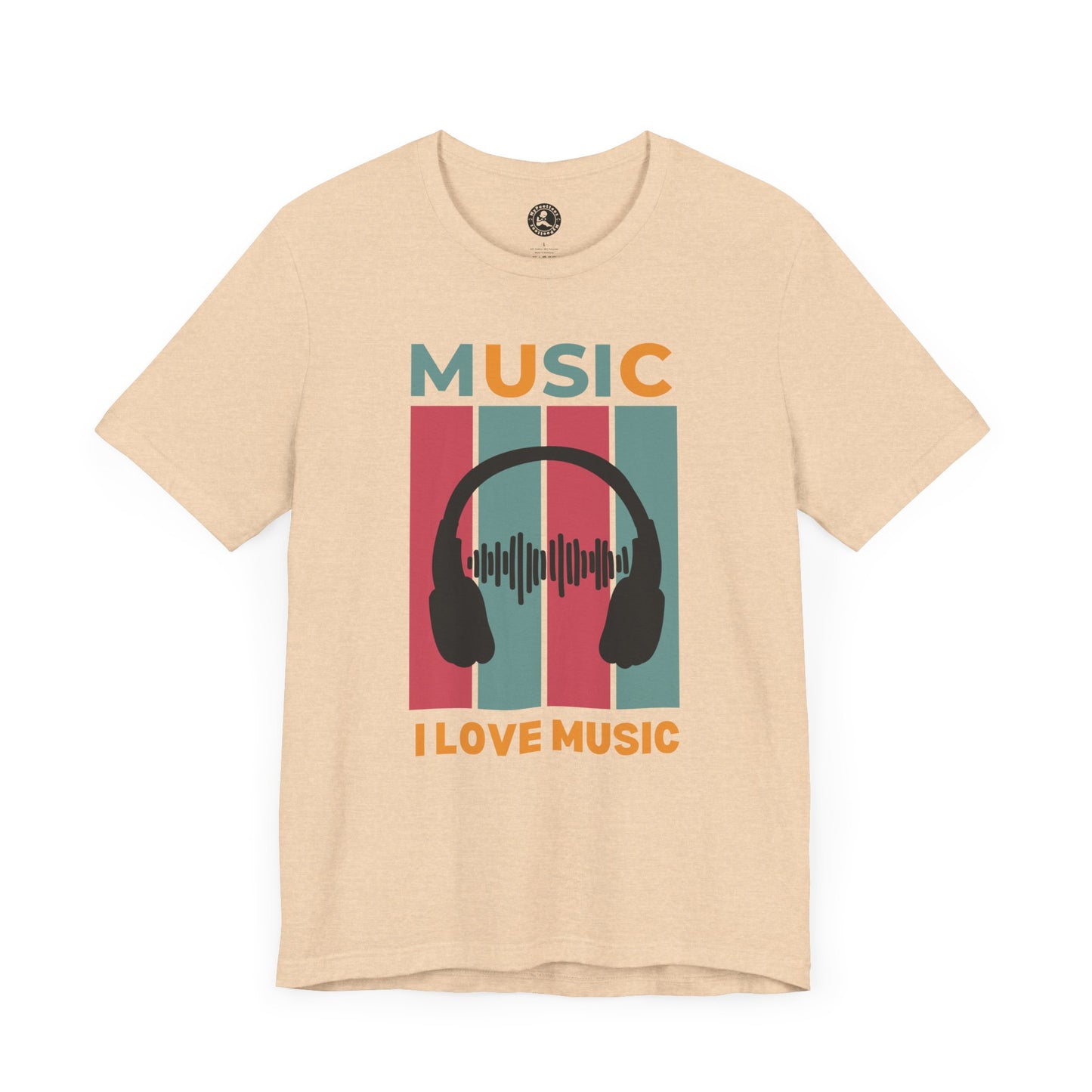 I Love Music Unisex Jersey Short Sleeve Tee - Perfect Gift for Music Lovers