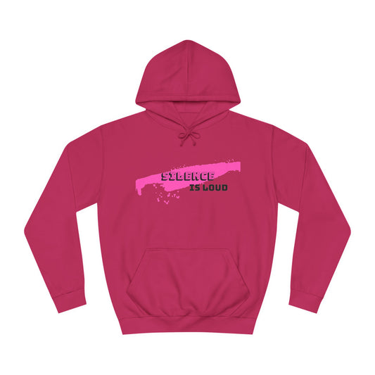 Suggest to SIZE UP-Waistband snug fit-Unisex College Hoodie-Silence Is Loud
