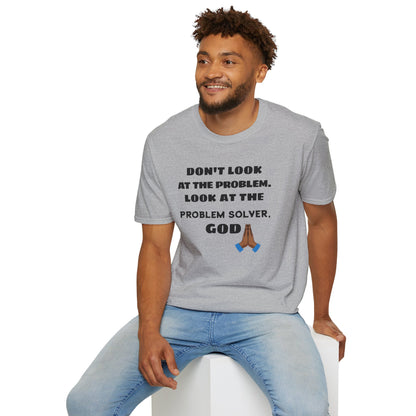 Christian T-Shirt — "Problem Solver-God" Prayer Emoji