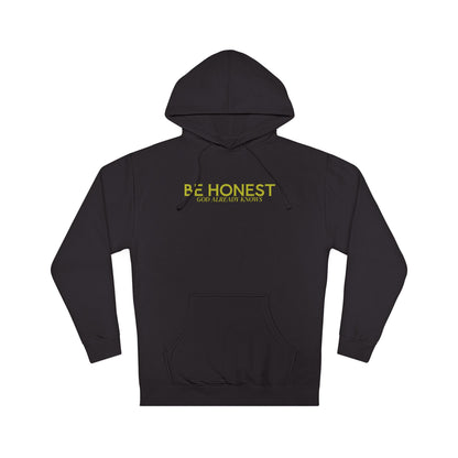 Hoodie — "BE HONEST GOD ALREADY KNOWS" Minimal White Comfort Pullover