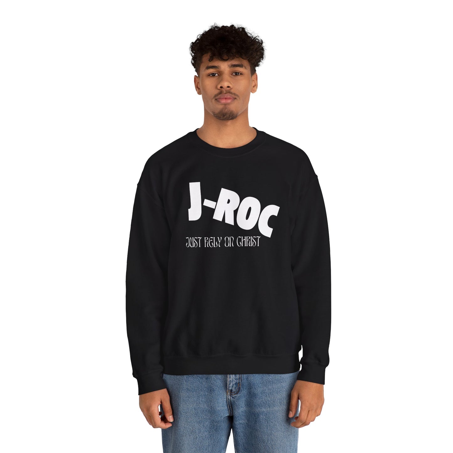 Unisex Heavy Blend™ JUST RELY ON CHRIST "J-ROC" Crewneck Sweatshirt