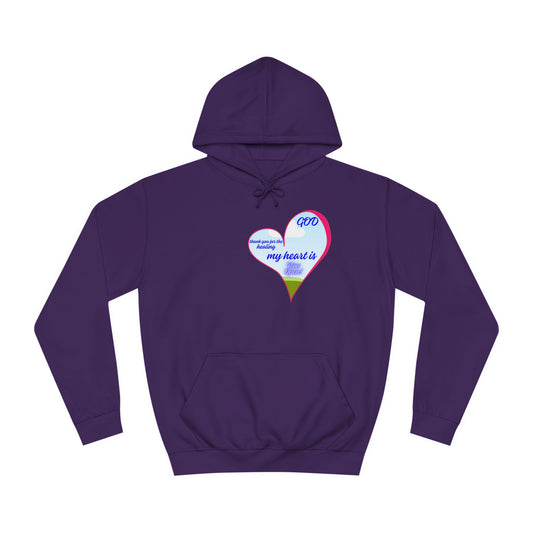 Unisex College Hoodie-Healed & Open