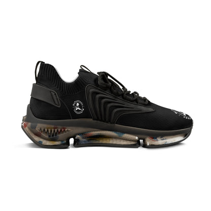 Men's Mesh Sneakers Black/Black Soles-MyPoetteez Logo