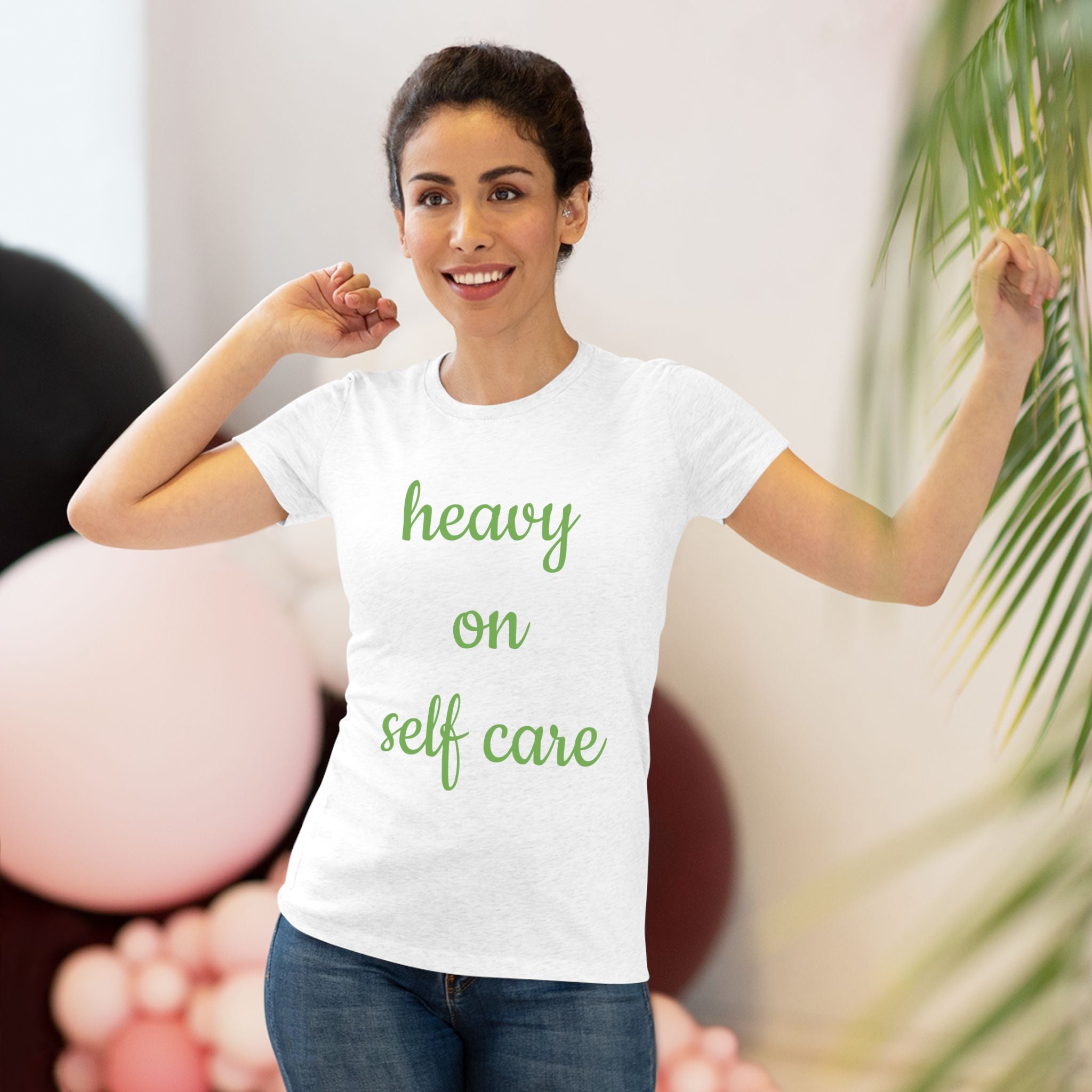 Women's Triblend Tee-Heavy On Self Care