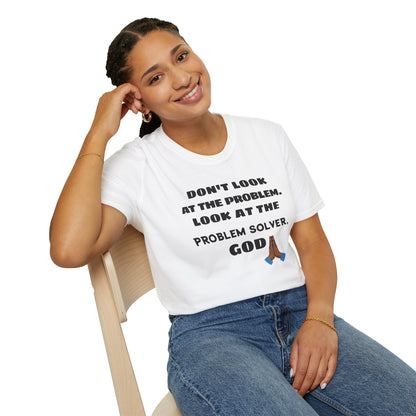 Christian T-Shirt — "Problem Solver-God" Prayer Emoji