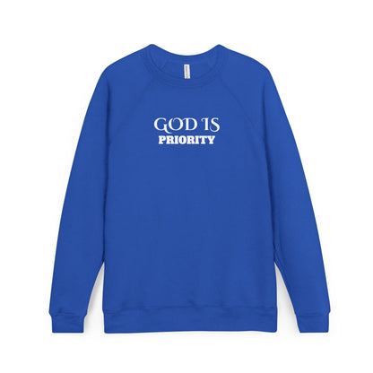 God Is Priority Crewneck Sweatshirt — Christian Faith Inspirational Pullover