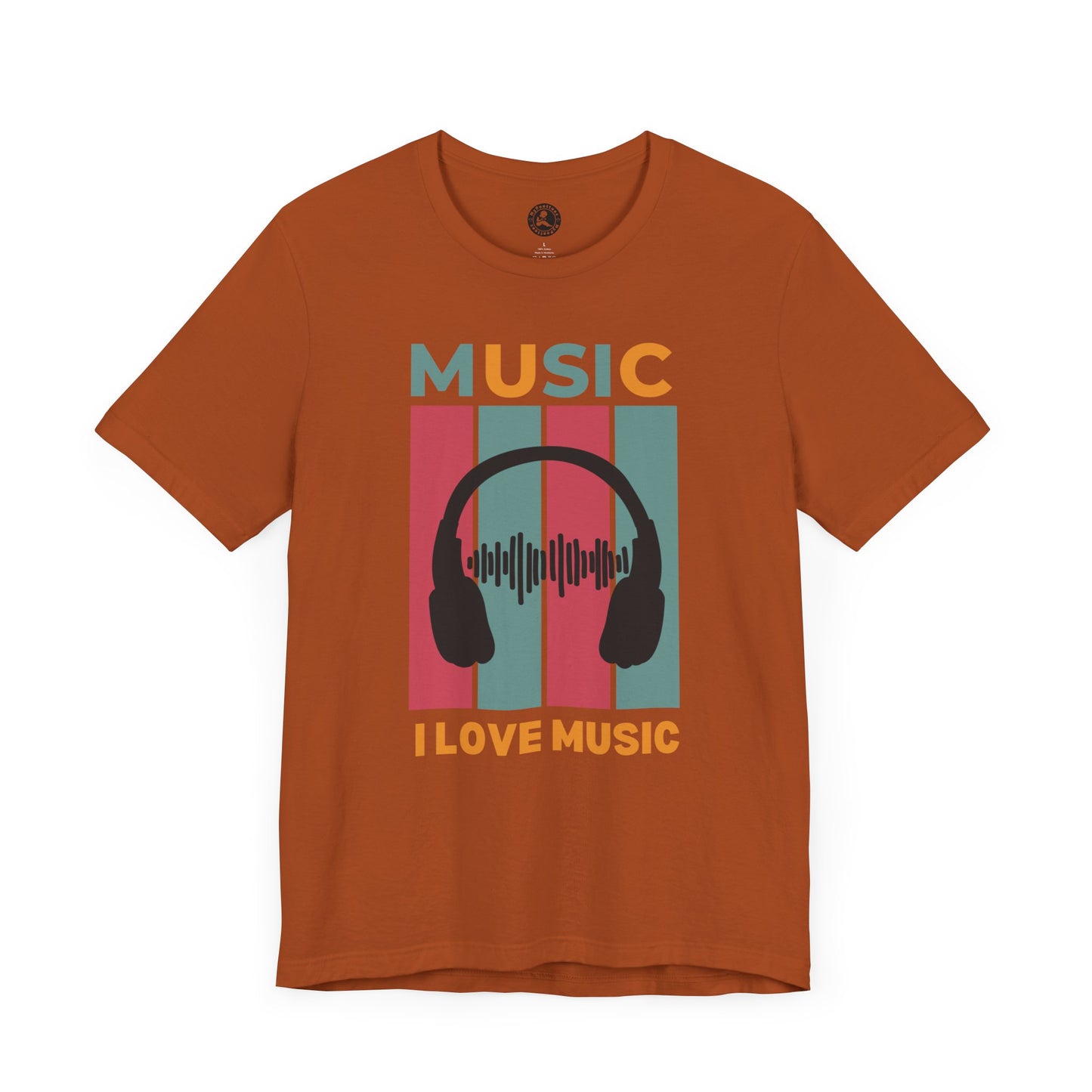 I Love Music Unisex Jersey Short Sleeve Tee - Perfect Gift for Music Lovers