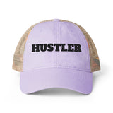 Women's Washed Mesh-Back Cap-HUSTLER