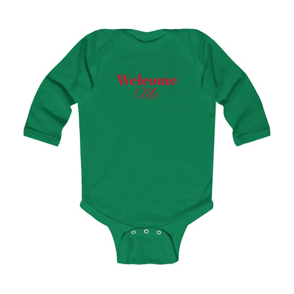 Infant Long Sleeve Bodysuit-Welcome Me