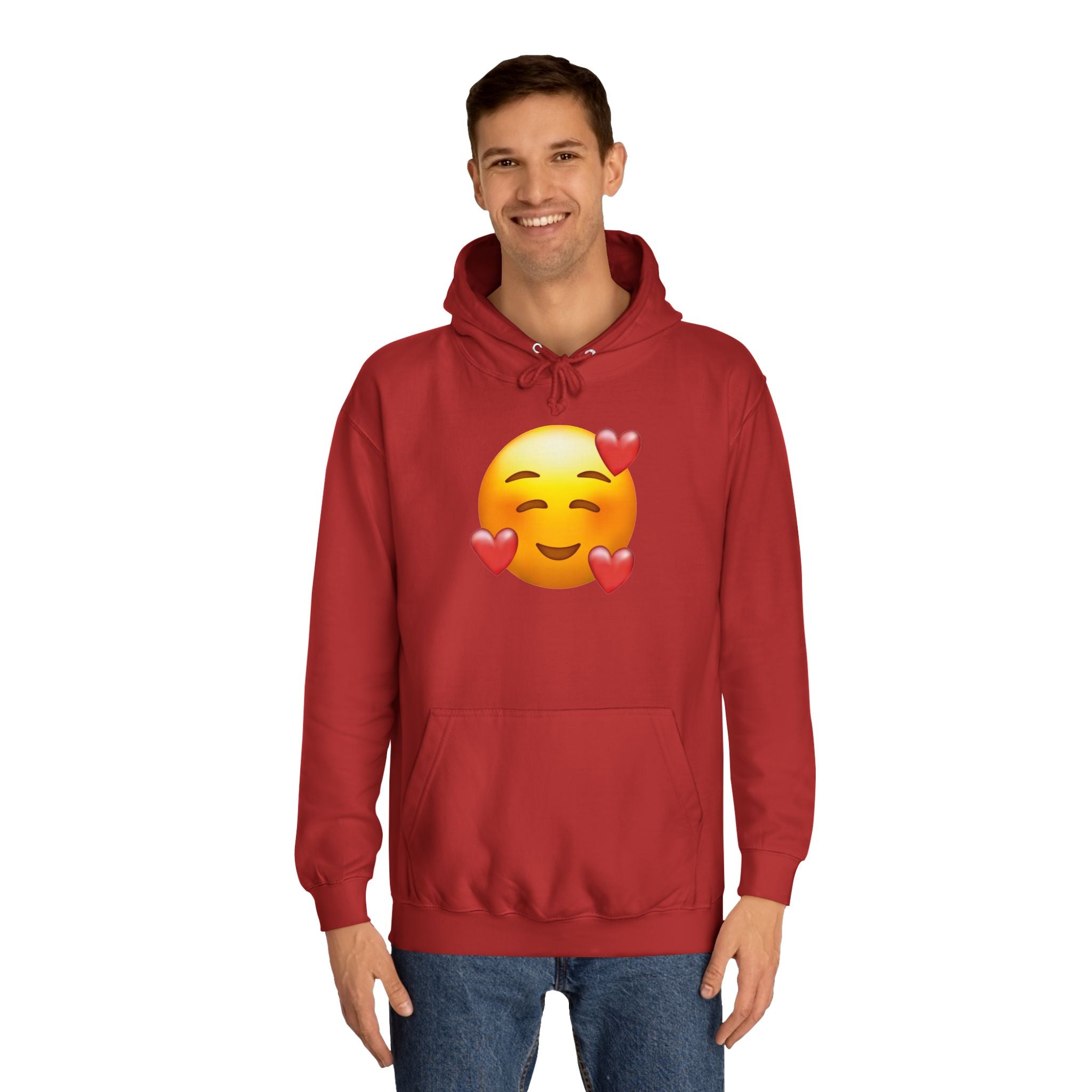 Unisex College Hoodie-Smile Heart Imoji