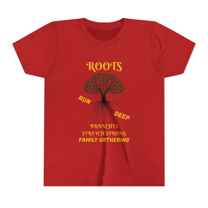 Youth Short Sleeve Roots Run Deep-Branches Stretch Strong 2025 Family Gathering