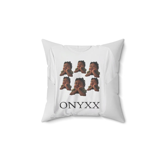 Spun Polyester Square Pillow-ONYXX