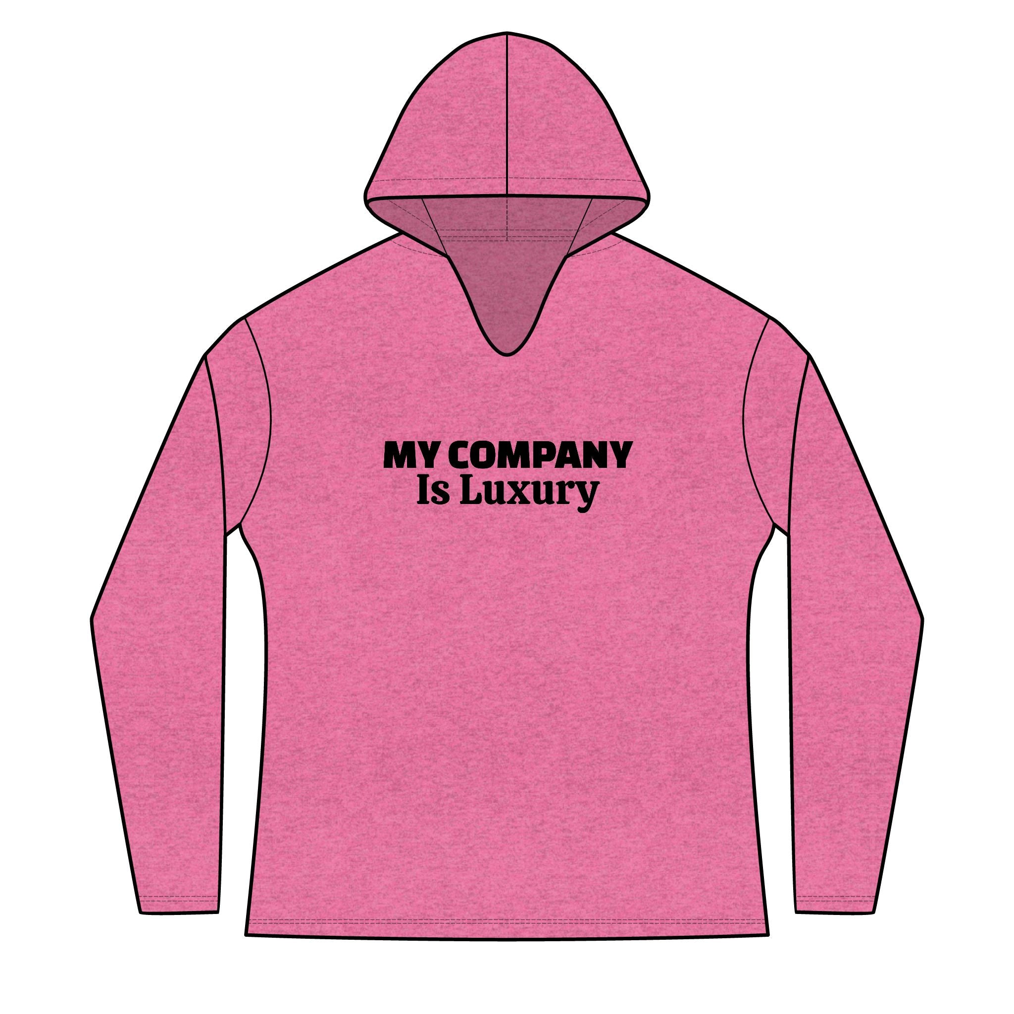 Women's Hoodie - 'My Company Is Luxury' Minimal Logo Pullover