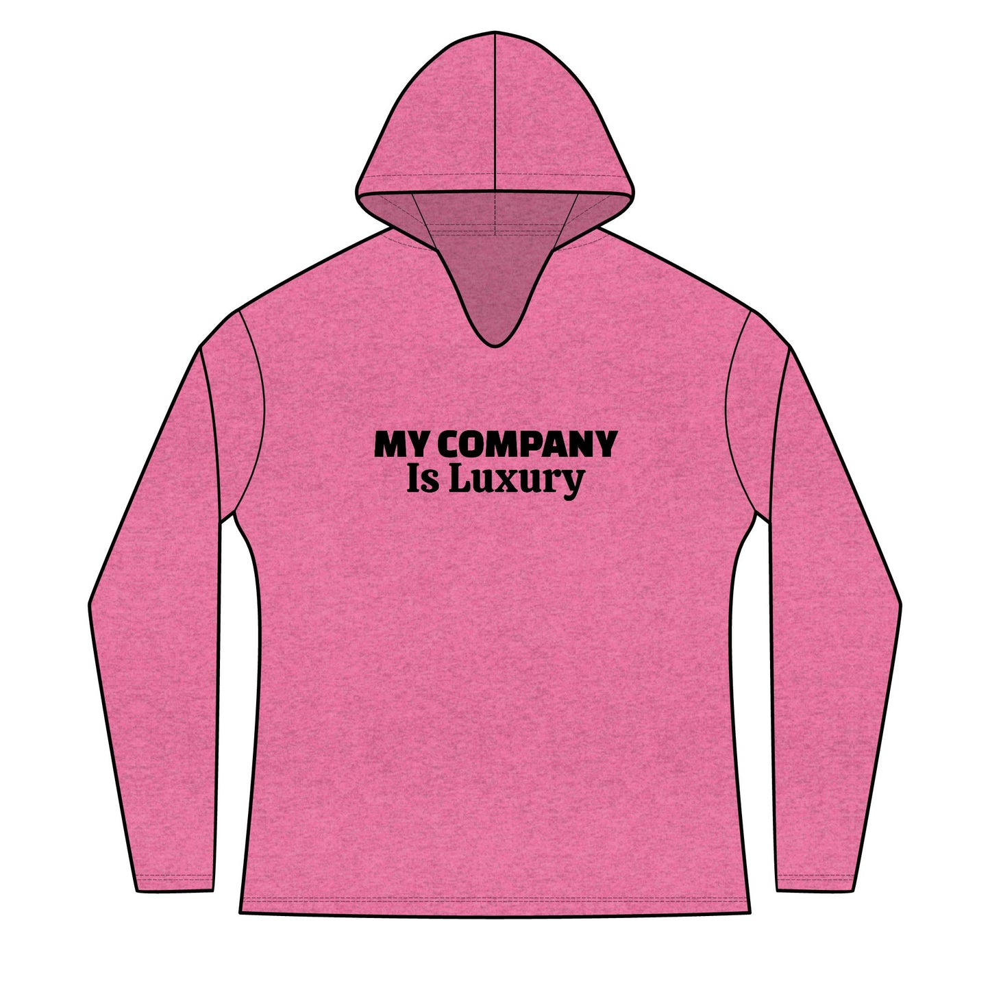 Women's Hoodie - 'My Company Is Luxury' Minimal Logo Pullover