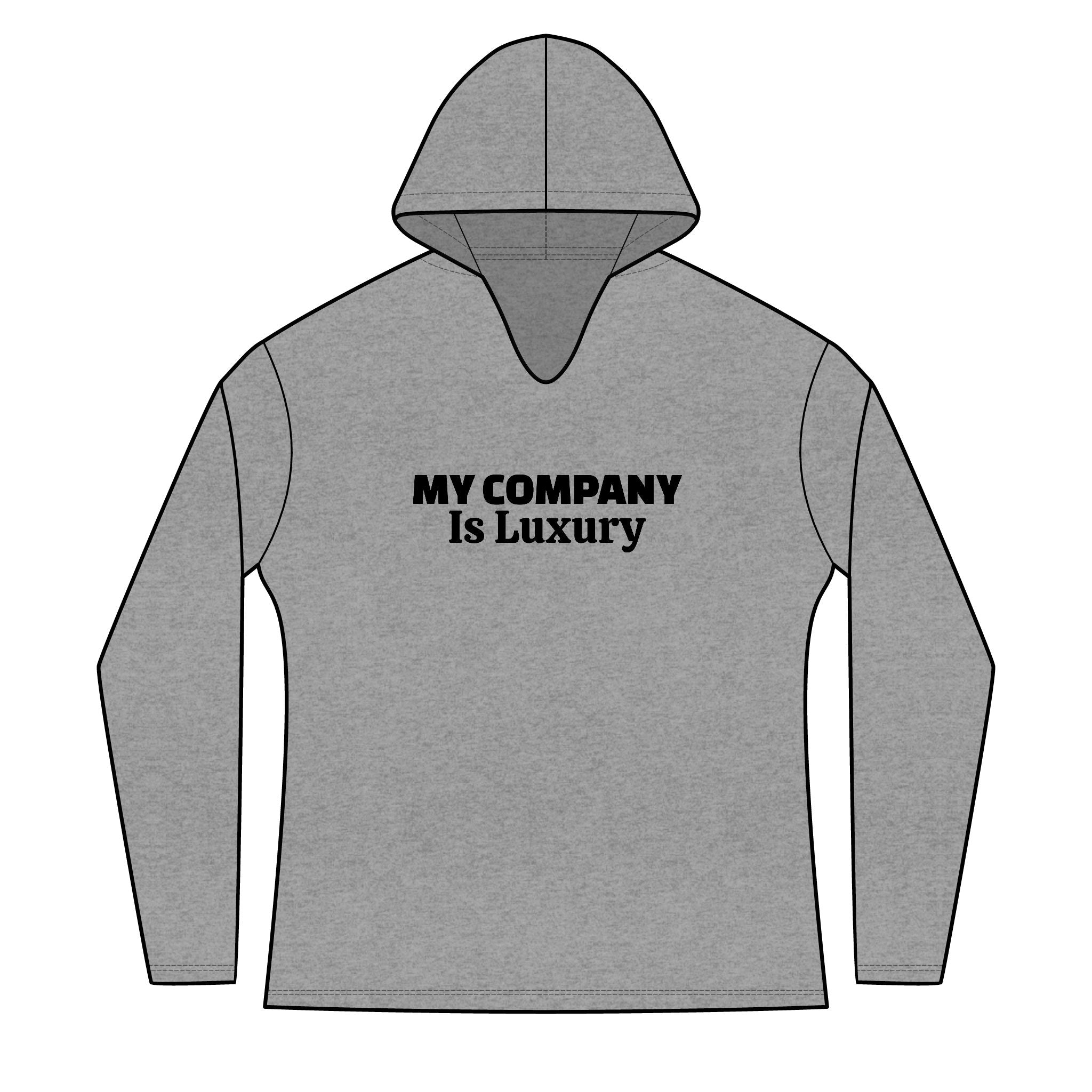 Women's Hoodie - 'My Company Is Luxury' Minimal Logo Pullover