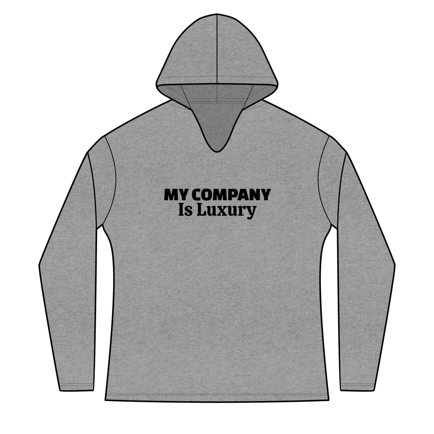 Women's Hoodie - 'My Company Is Luxury' Minimal Logo Pullover