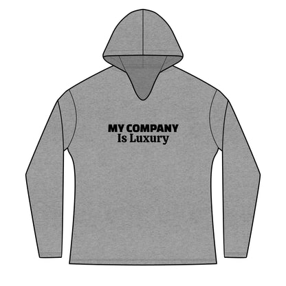 Women's Hoodie - 'My Company Is Luxury' Minimal Logo Pullover
