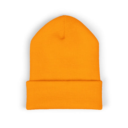 Classic Cuffed Beanie with Embroidered Logo - Cozy Winter Accessory