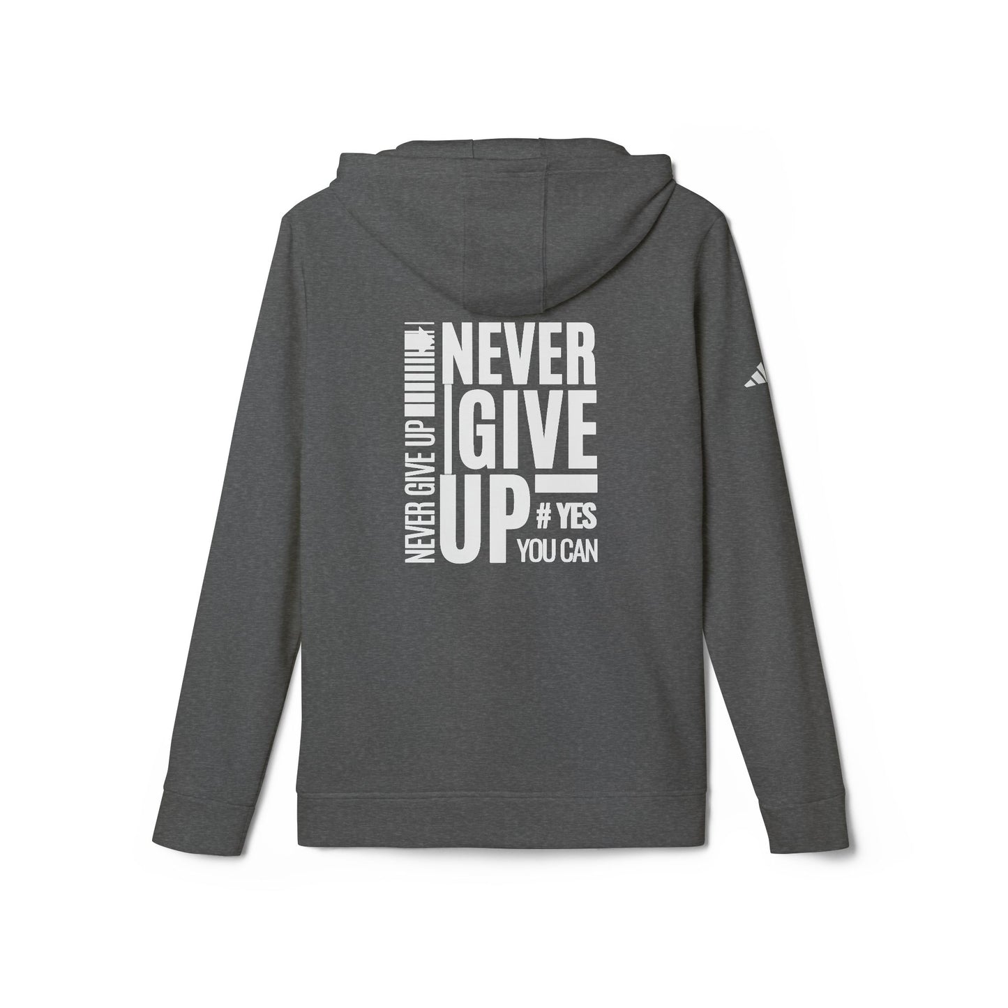 adidas Unisex Fleece Hoodie-NEVER GIVE UP