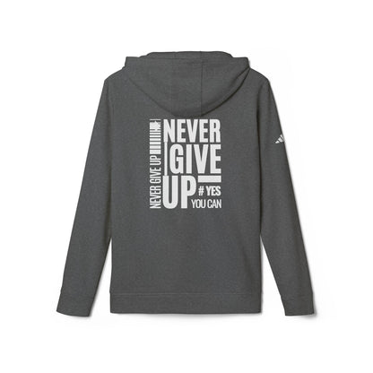 adidas Unisex Fleece Hoodie-NEVER GIVE UP