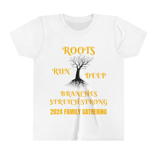 Youth Short Sleeve--2024 Family Gathering-Roots Run Deep-Branches Stretch Strong