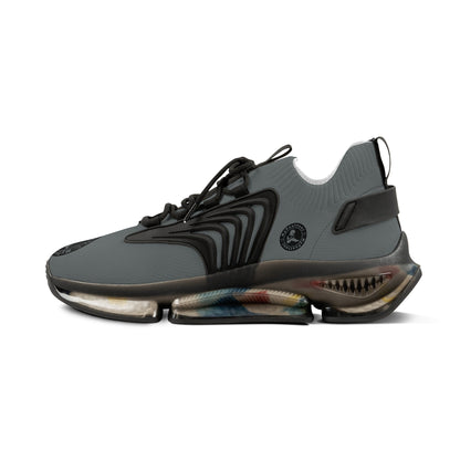 Men's Mesh Sneakers Grey/Black Soles-MyPoetteez Logo