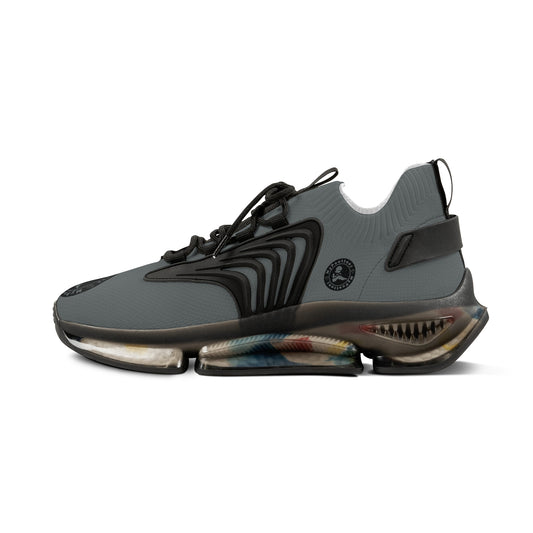 Men's Mesh Sneakers Grey/Black Soles-MyPoetteez Logo