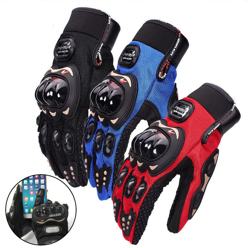 Touch Screen Outdoor Motorcycle Full Finger Windproof Gloves